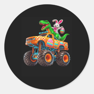 Bunny T-Rex Ostern Monstertruck Dino Lustig Jungen Runder Aufkleber
