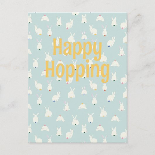 Bunny Tails Feiertagspostkarte (Vorderseite)