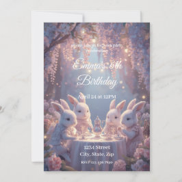 Bunny Tea Party Birthday Invitation – Dreamy Fairy Einladung