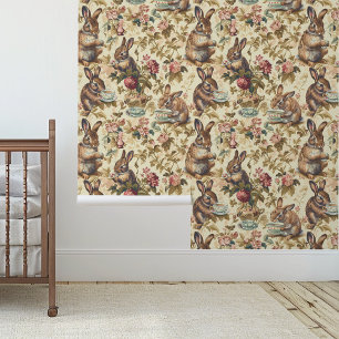 Bunny Tee Party Garden Rabbit Tapete