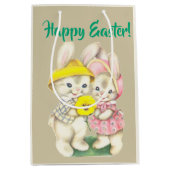 Bunny-Themed Ostergeschenktasche Ideal für Leckere Mittlere Geschenktüte (Vorderseite)