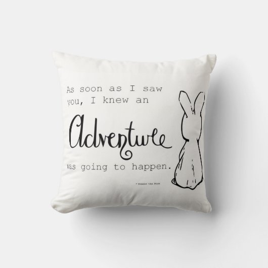 Bunny Throw Kissen (Vorderseite)