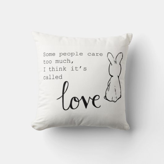 Bunny Throw Kissen (Vorderseite)