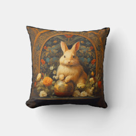 Bunny Throw Pillow, William Morris inspiriert Kissen