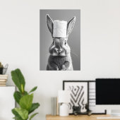 Bunny Toilet Paper Roll Bathroom Print, Funny Poster (Heimbüro)