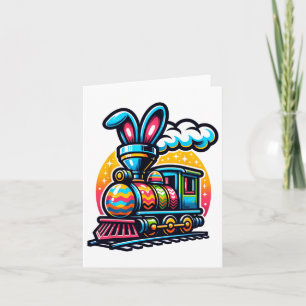 Bunny Trabahn Ostereier Kinder Kleinkind Jungen Karte