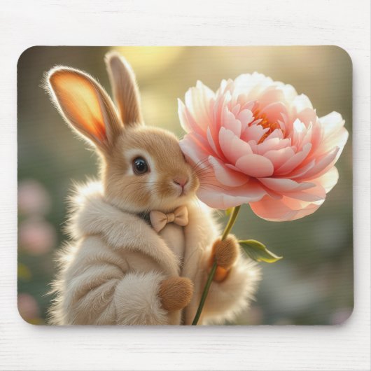Bunny trägt eine Pelzmatte Mousepad (Vorne)
