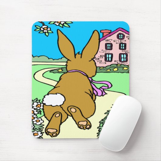 Bunny Trail Ostermäuse Pad Mousepad (Mit Mouse)
