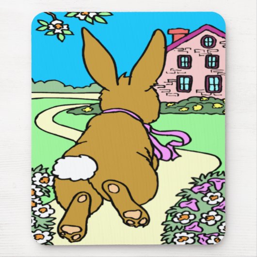 Bunny Trail Ostermäuse Pad Mousepad (Vorne)