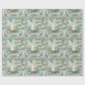 Bunny Tranquil Japanese-inspired pond Geschenkpapier (Flach)