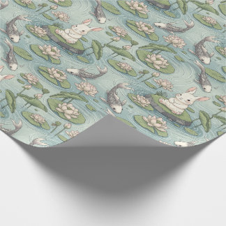 Bunny Tranquil Japanese-inspired pond Geschenkpapier
