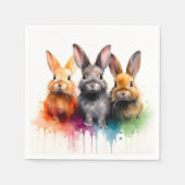 Bunny Trio Serviette (Vorderseite)