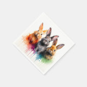 Bunny Trio Serviette (Ecke)