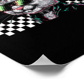 Bunny Trippy Vaporwave Ostern Techno Rave Edm Musi Poster (Ecke)