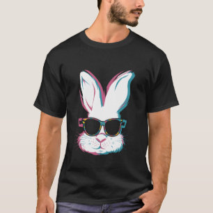 Bunny Trippy Vaporwave Ostern Techno Rave EDM Musi T-Shirt