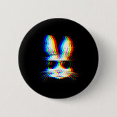 Bunny Trippy Varwave Easter Techno Rave Edm Music Button (Vorderseite)