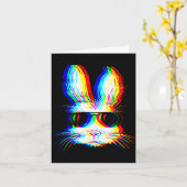 Bunny Trippy Varwave Easter Techno Rave Edm Music Karte (Gelbe Blume)