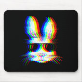 Bunny Trippy Varwave Easter Techno Rave Edm Music Mousepad (Vorne)