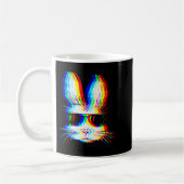 Bunny Trippy Varwave Ostern Techno Rave Edm Musik Kaffeetasse (Links)