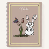Bunny & Tulips Notebook Notizblock (Vorderseite)