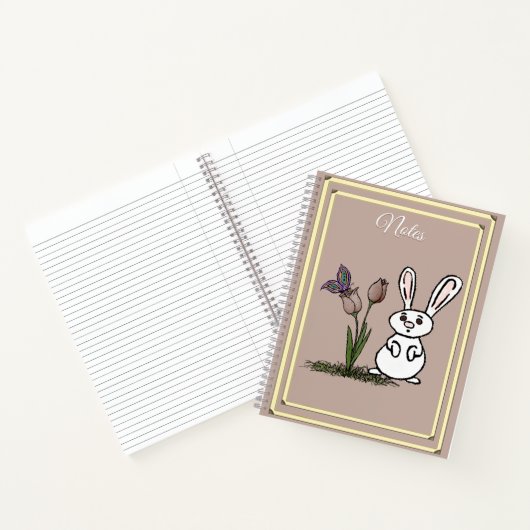 Bunny & Tulips Notebook Notizblock (Innenseite)