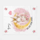Bunny Twinkle Twinkle Little Star Kinderzimmer Rhy Fleecedecke (Vorderseite (Horizontal))