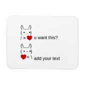 Bunny u gewollt? / Angepasste ASCII-Textkunst Magnet (Horizontal)