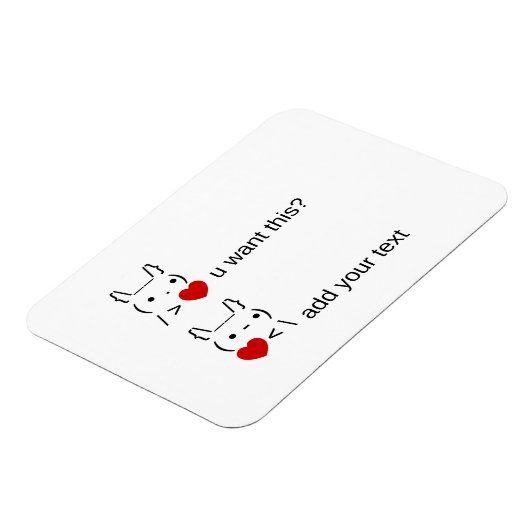 Bunny u gewollt? / Angepasste ASCII-Textkunst Magnet (Linke Seite)