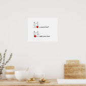 Bunny u gewollt? / Angepasste ASCII-Textkunst Poster (Küche)