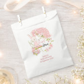 Bunny Umbrella Florals Name Datum Girl Baby Dusche Geschenktütchen (Ausgeschnitten)