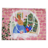 Bunny und Bird-Geschenktasche Große Geschenktüte (Rückseite)