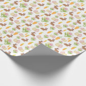 Bunny und Eggs Ostergeschenk Wrapping Paper Wrap Geschenkpapier (Ecke)