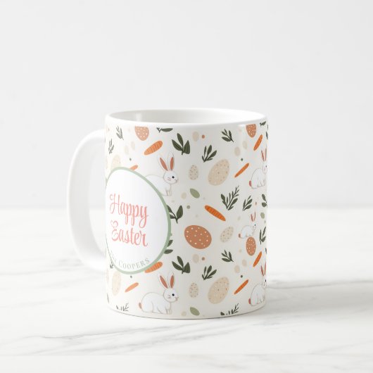 Bunny und Eier Blüte Kaffeetasse (Vorderseite Links)
