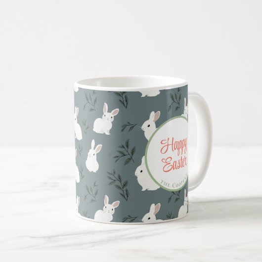 Bunny und Eier Blüte Kaffeetasse (VorderseiteRechts)