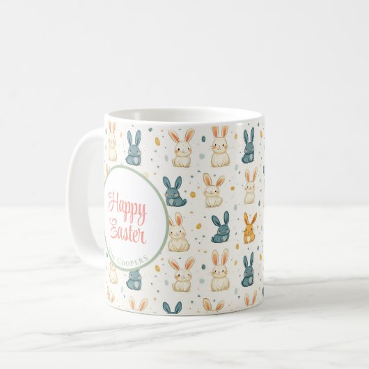 Bunny und Eier Blüte Kaffeetasse (Vorderseite Links)