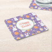 Bunny und Eier Blüte Rechteckiger Pappuntersetzer (angewinkelt)