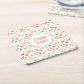 Bunny und Eier Blüte Rechteckiger Pappuntersetzer (angewinkelt)