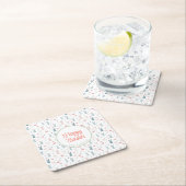 Bunny und Eier Blüte Rechteckiger Pappuntersetzer (Vor Ort)