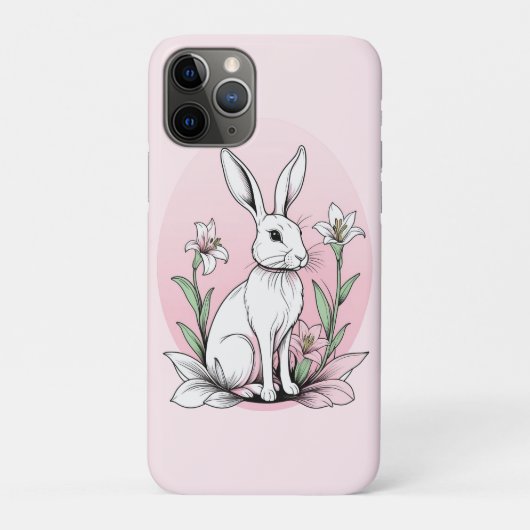 Bunny und Lilies Case-Mate iPhone Hülle (Rückseite)