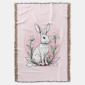 Bunny und Lilies Decke (Vorderseite Vertikal)