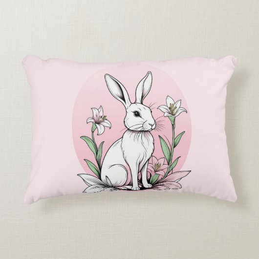 Bunny und Lilies Dekokissen (Vorderseite)