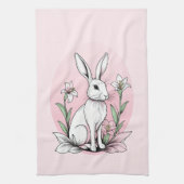 Bunny und Lilies Geschirrtuch (Vertikal)