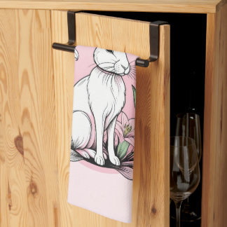 Bunny und Lilies Geschirrtuch
