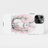 Bunny und Lilies iPhone Hülle (Rückseite (Horizontal))