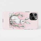 Bunny und Lilies iPhone Hülle (Rückseite (Horizontal))