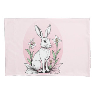 Bunny und Lilies Kissenbezug