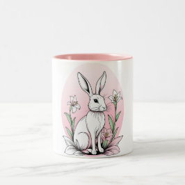 Bunny und Lilies Zweifarbige Tasse