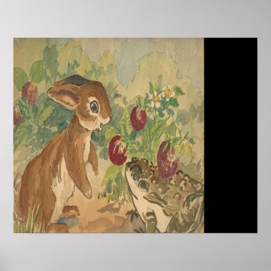 Bunny und Toad 20 x 16 drucken Poster (Vorne)