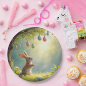 Bunny Under a Ostereier Tree Pappteller (Party)