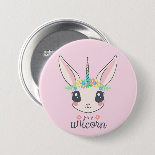 Bunny Unicorn Button (Vorne & Hinten)